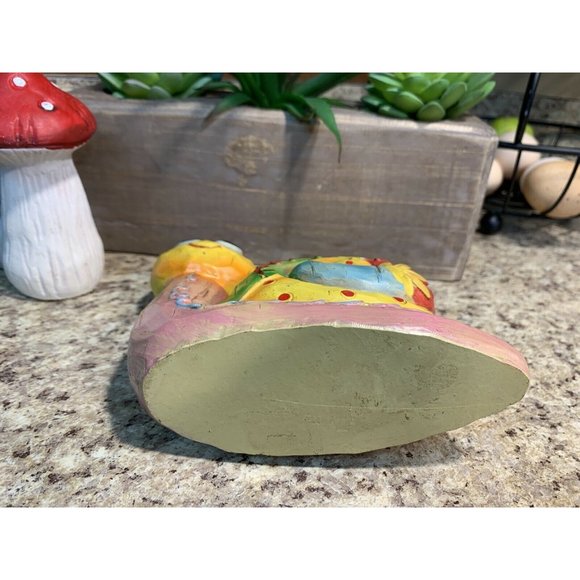 Whimsical Garden SNAIL Resin Statue Lawn Yard Snail Figure Tier Tray B9 - Picture 4 of 4